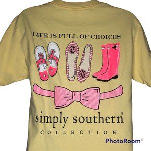Simply Southern Life is Full of Choices T Shirt Short Sleeve Womens Size Small